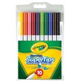 MARKERS COLOURED CRAYOLA WASHABLE SUPER TIPS 58 8610 ASSTD PK10