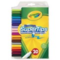 MARKERS COLOURED CRAYOLA WASHABLE SUPER TIPS 58 8106 ASSTD PK20