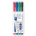 MARKER 301 LUMOCOLOR WHITEBOARD BULLET ASSORTED PK4