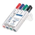 MARKER WHITEBOARD STAEDTLER 351WP4 BULLET ASSTD COLOURS