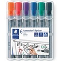 MARKER FLIPCHART STAEDTLER LUMOCOLOR 356 WP6 BULLET ASSORTED WLT6
