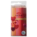 PENCIL COLOURED JASART 0063110 STUDIO LOVE ASSORTED PK12 FSC