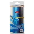 PENCIL COLOURED JASART 0063090 STUDIO OCEAN ASSORTED PK12 FSC
