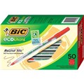 PEN BP BIC ECOLUTIONS ROUND STIC MEDIUM RED BX50