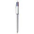 PEN RET BP BIC 4 COLOUR SHINE SILVER