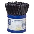 PEN BP STAEDTLER STICK 430M MEDIUM BLACK CUP50