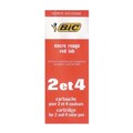 REFILL BIC 2  4 COLOUR BALLPOINT MEDIUM RED