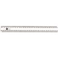 RULER 30CM PLASTIC MARBIG CLEAR