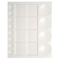 PAINT PALETTE JASART 0288040 RECTANGLE 4 LARGE 8 SMALL WELL