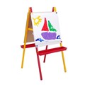 EASEL ART JASART 0320960 CHILDRENS COLOUR A FRAME 63X121CM INC 1524M ROLL PAPER REDYELLOW EACH
