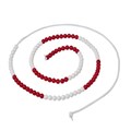 TEACHING AID LINEX ARITHMETIC STRING 150CM WHITE AND RED 100 PIECES