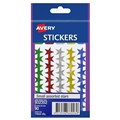 STICKERS AVERY 932352 STARS SMALL 14MM DIA ASSORTED PK90