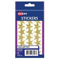 STICKERS AVERY 932353 STARS LARGE 21MM DIA GOLD PK36