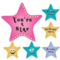 STICKERS MERIT AVERY 69615 SUPER STARS METALLIC ROLL100