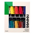 PAINT SET REEVES 0009080 ACRYLIC 75ML TUBE ASSORTED SET10
