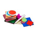 PAPER SHAPES JASART 0325300 SQUARES 127MM FLOURESCENT ASSORTED PK100
