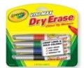 MARKER CRAYOLA VISI MAX DRY ERASE BOARD LINE ASSORTED PK4