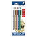 MARKER STAEDTLER METALLIC ASSORTED PK5  SILVER GOLD RED BLUE  GREEN 8323S BK5