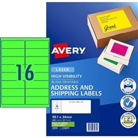 Avery Fluoro Laser Labels