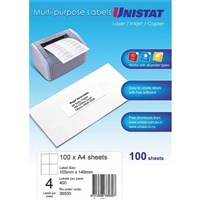 Unistat LaserInkjetCopier Labels