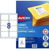 Avery White Shipping Laser Labels
