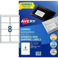 Avery White Shipping LaserInkjet Labels