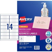 Avery Clear Inkjet Labels